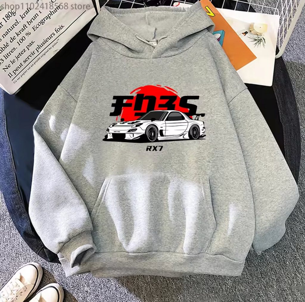 Mazda rx7 JDM Long Sleeve Pullover Hoodie