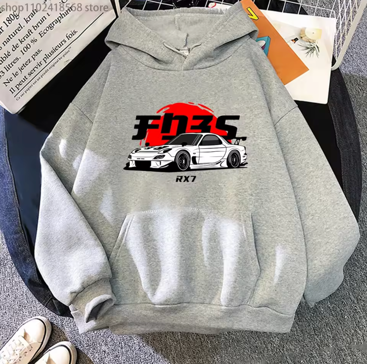 Mazda rx7 JDM Long Sleeve Pullover Hoodie