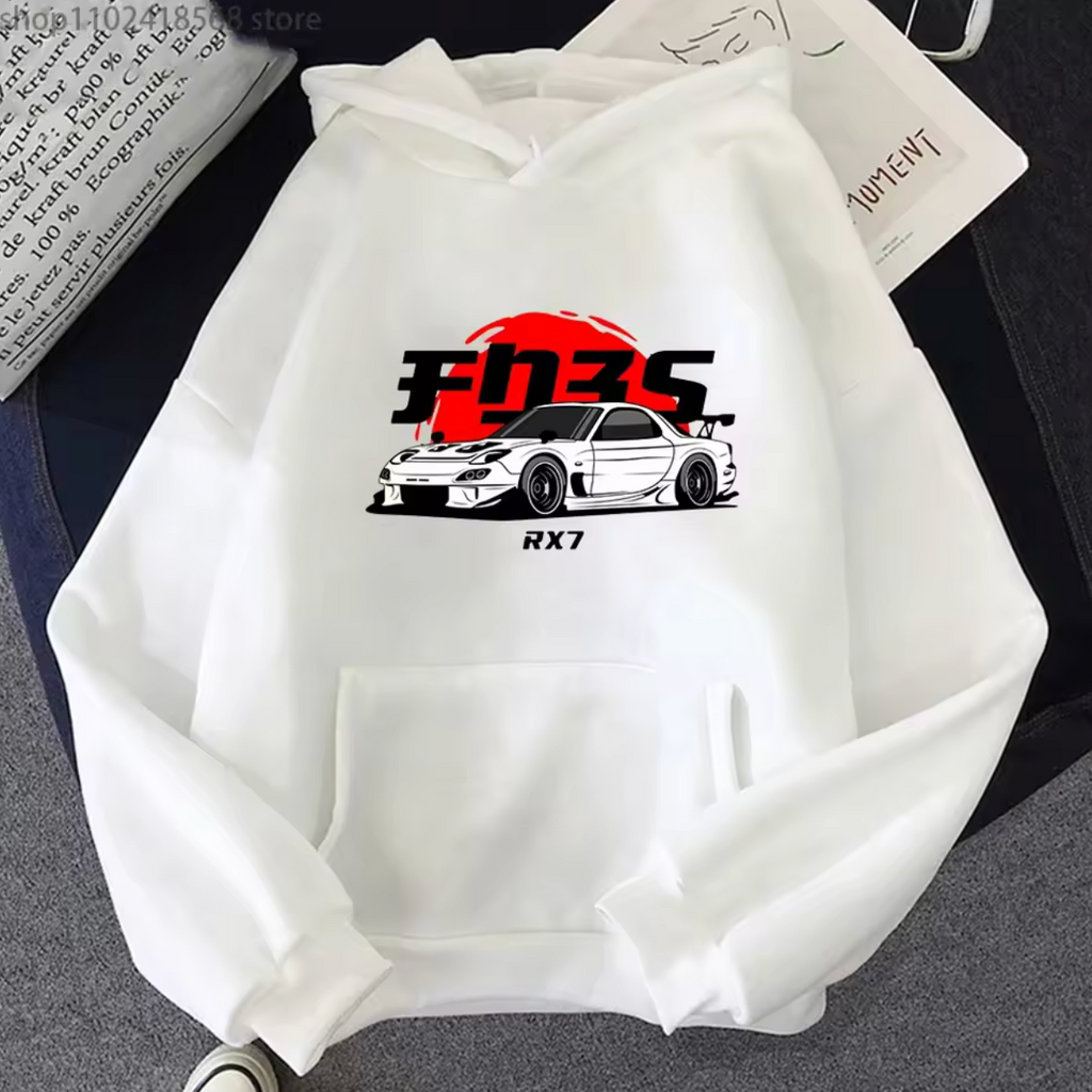 Mazda rx7 JDM Long Sleeve Pullover Hoodie