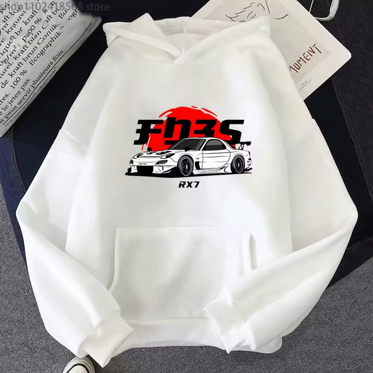 Mazda rx7 JDM Long Sleeve Pullover Hoodie