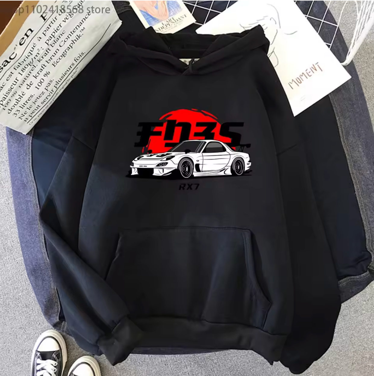 Mazda rx7 JDM Long Sleeve Pullover Hoodie