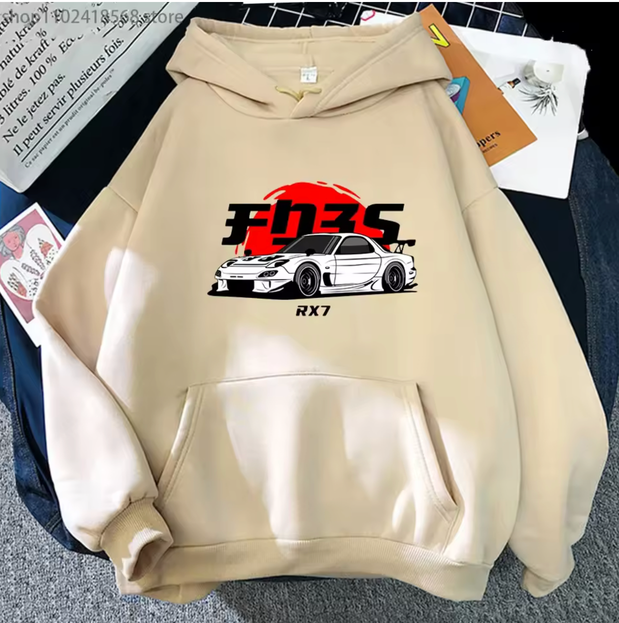 Mazda rx7 JDM Long Sleeve Pullover Hoodie