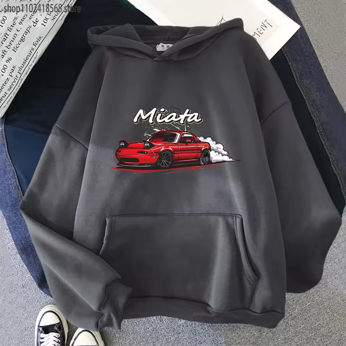 Mazda mx5 Miata Long Sleeve Pullover Hoodie