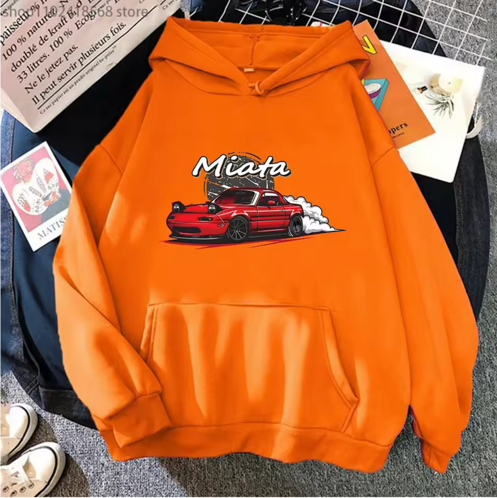 Mazda mx5 Miata Long Sleeve Pullover Hoodie