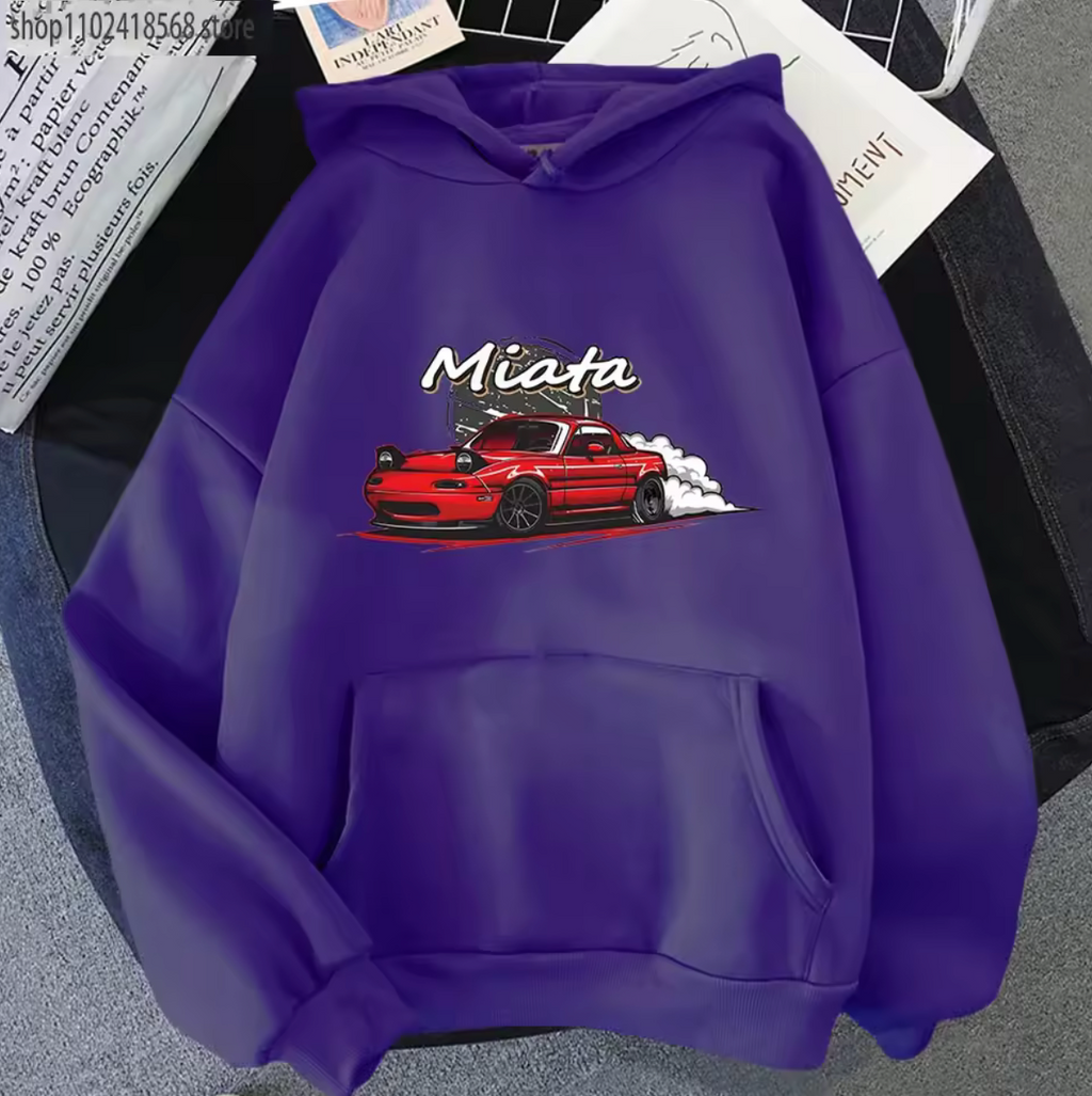 Mazda mx5 Miata Long Sleeve Pullover Hoodie