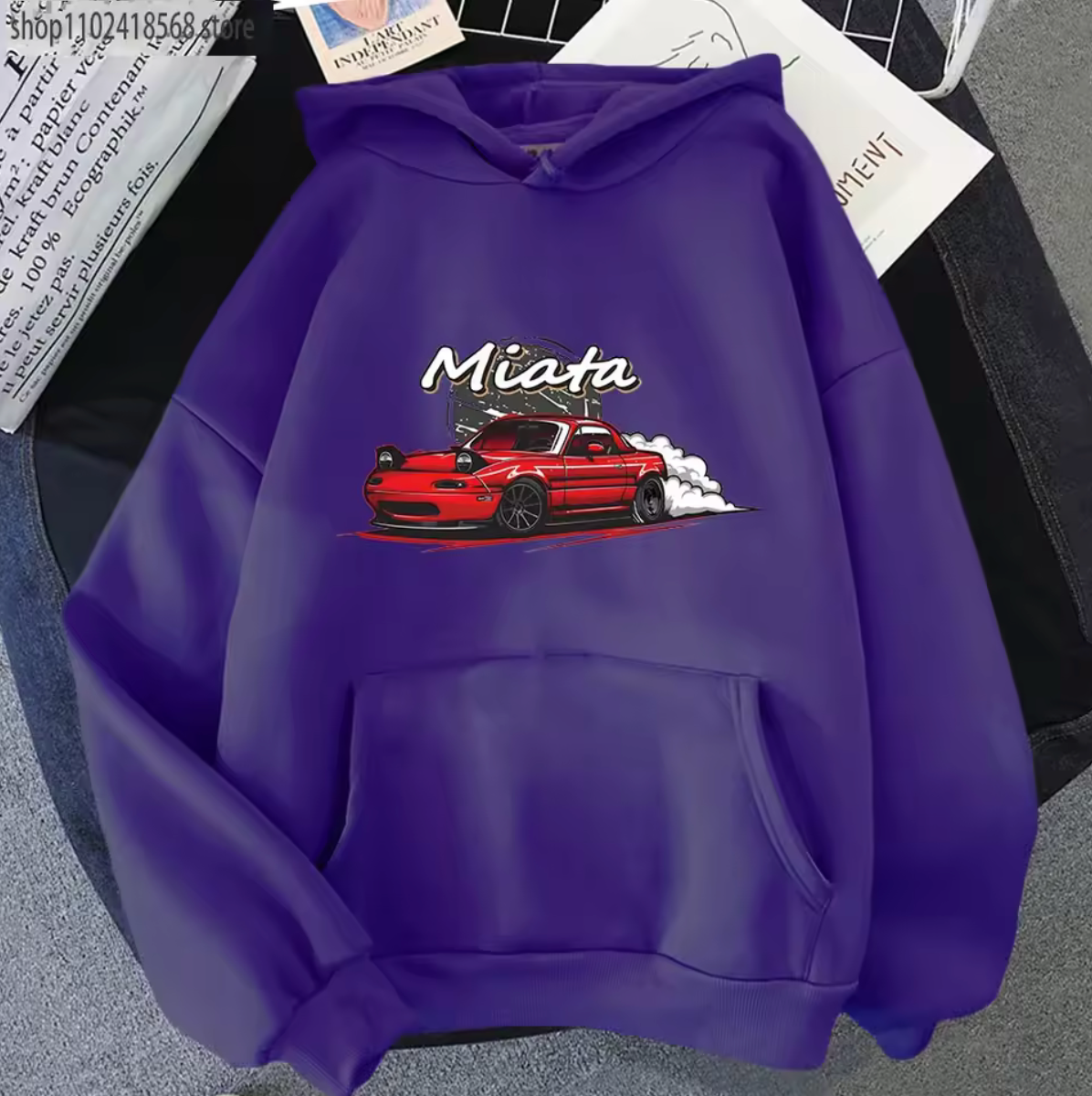 Mazda mx5 Miata Long Sleeve Pullover Hoodie
