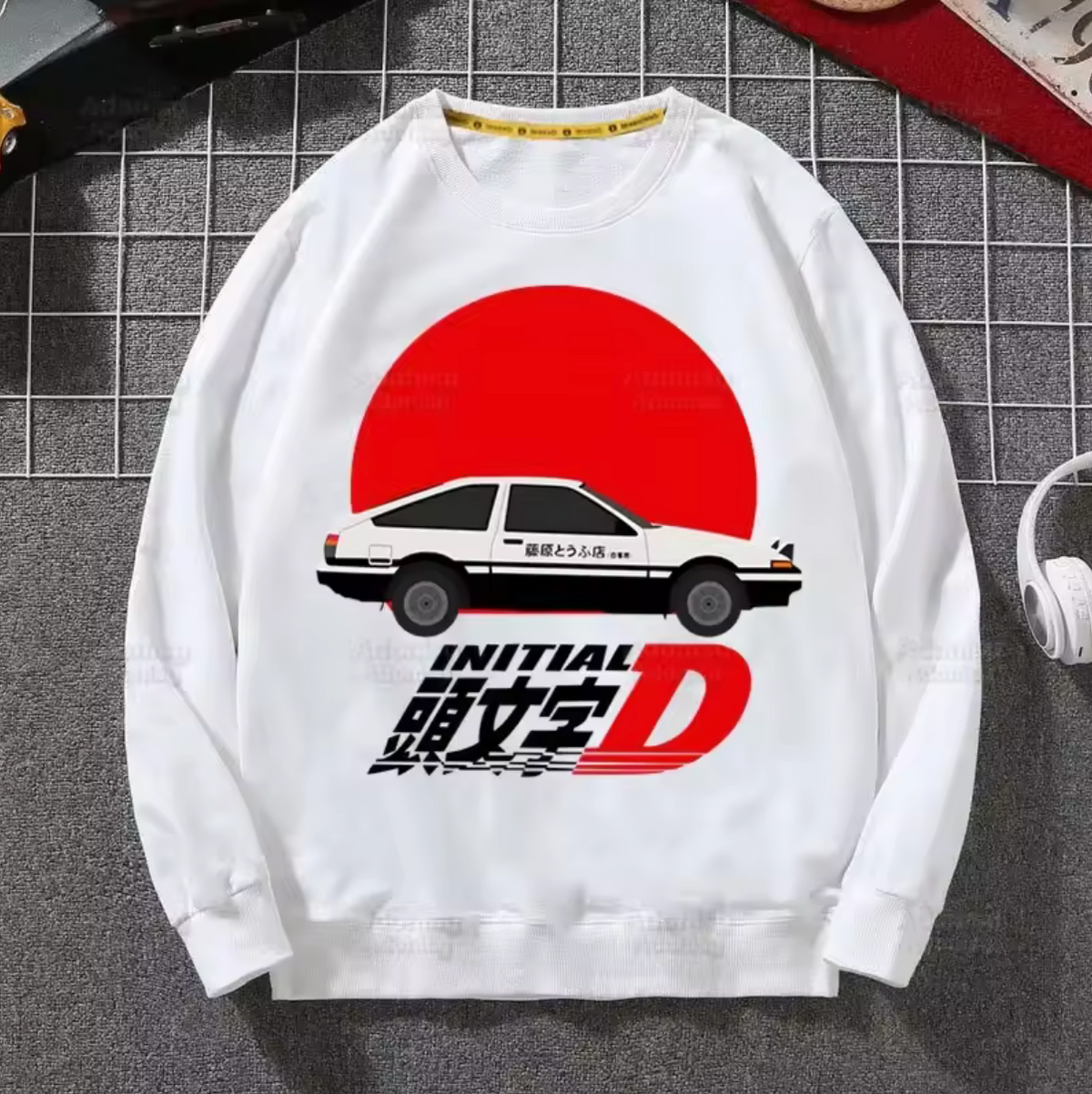 Anime AE86 Initial D  RedSuns Sweatshirts