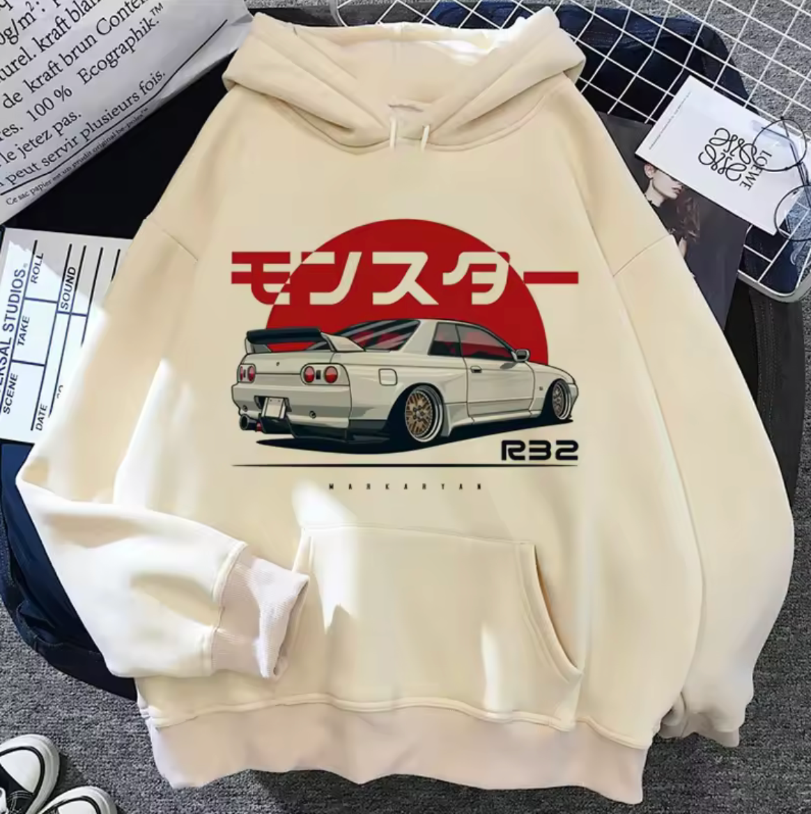 R32 JDM Long Sleeve Pullover Hoodie