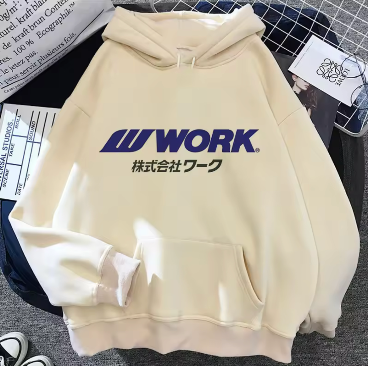 Work Wheels Long Sleeve Pullover Hoodie